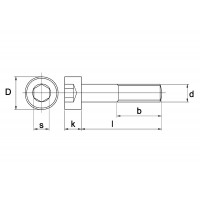 BINNENZESKANTBOUT CILINDERKOP DIN 912 RVS A2 M8 X 60