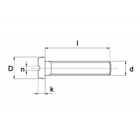 METAALSCHROEF CILINDERKOP SLEUF DIN 84 MESSING BLANK M5 X 8