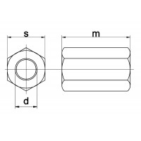 KOPPELMOER L=3XD DIN 6334 6 EV M 20