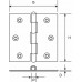 SCHARNIER LOSSE PEN 89X89 ZWART