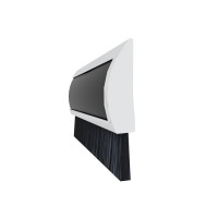DORPELSTRIP 50MM X 950MM ALUMINIUM DECO ZWART - ZWART HAAR
