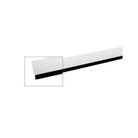 DORPELSTRIP 50MM X 950MM ALUMINIUM -RVS LOOK -BORSTEL ZWART