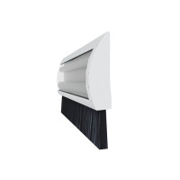 DORPELSTRIP 50MM X 950MM ALUMINIUM DECO TRANSPARANT - ZWART HAAR