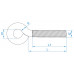 SCHROEFOOG METRISCH M6X20X10 RVS A2