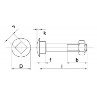 SLOTBOUT+MOER DIN 603/555 THERMISCH VERZINKT M12 X 400