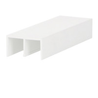 PVC SCHUIFDEUR RAIL PROFIEL WIT 2X18MM HOOG
