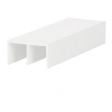 PVC SCHUIFDEUR RAIL PROFIEL WIT 2X18MM HOOG