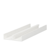 PVC SCHUIFDEUR RAIL PROFIEL WIT 2X18MM LAAG