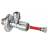 HOEKSTOPKRAAN 1/2" MET ZEEF VERCHROOMD []