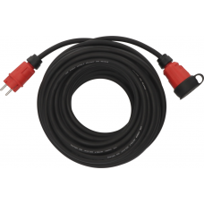 PROFESSIONAL VERLENGSNOER VN 2200 IP44, 25M ZWART H07RN-F 3G2,5