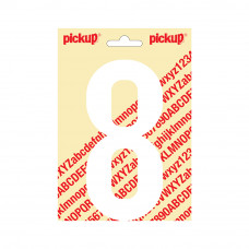 PLAKCIJFER NOBEL 150 MM WIT 8