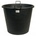 PLASTIC KUIP ZWART ROND MET 2 HANDGREPEN ROND 125 LTR