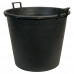 PLASTIC KUIP ZWART ROND MET 2 HANDGREPEN ROND 125 LTR