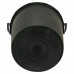 PLASTIC KUIP ZWART ROND MET 2 HANDGREPEN ROND 125 LTR