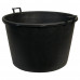 PLASTIC KUIP ZWART ROND 160 LTR 80X51 CM