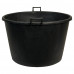 PLASTIC KUIP ZWART ROND 160 LTR 80X51 CM