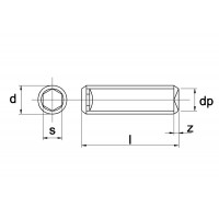 STELSCHROEF 45H EV DIN916 M8 X 30