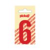 PLAKCIJFER NOBEL 60 MM ROOD 6