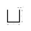 ALUMINIUM BLANK U-PROFIEL 30X30X30X2