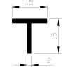 ALUMINIUM BLANK T PROFIEL 15X15X2