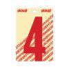 PLAKCIJFER NOBEL 150 MM ROOD 4