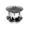 CONVESA KACHELPIJP DUBBELWANDIG RVS Ø 125 MM TREKKAP ANTI VALWIND