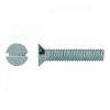 METAALSCHROEF PLATKOP SLEUF DIN 963A MESSING BLANK M6 X 45
