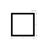 ALUMINIUM BLANK BUIS VIERKANT 60X60X4