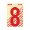 PLAKCIJFER NOBEL 150 MM ROOD 8