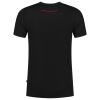 T-SHIRT ACCENT ZWART/ROOD L