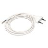 AANSLUITSNOER EURO 2X0,75MM² ADEREINDHULZEN 2 MTR WIT