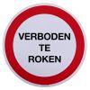 STICKER VERBODEN TE ROKEN(TEKST) Ø 90MM