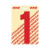 PLAKCIJFER NOBEL 150 MM ROOD 1