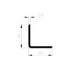 ALUMINIUM BLANK HOEK 20X20X1,5 AFGEROND GEANODISEERD