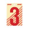 PLAKCIJFER NOBEL 150 MM ROOD 3