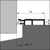 ALUMINIUM SLIJTSTRIP VOOR NAAR BUITEN DRAAIENDE DEUREN ARP 5 / R5 THRESHOLD SEAL R5 100CM ELLEN