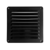 SCHOEPENROOSTER, ALUMINIUM - ZWART 195X195 MM LUCHTDOORLAAT 82
