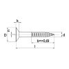 HOUTSCHROEF PLATKOP DIN 97 MESSING BLANK 4 X 60