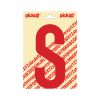 PLAKLETTER NOBEL 150 MM ROOD S