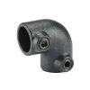 KOPPELSTUK ZWART Ø 28MM HOEKSTUK 90GR.