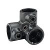 KOPPELSTUK ZWART Ø 28MM HOEK (3 BUIZEN)