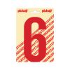 PLAKCIJFER NOBEL 150 MM ROOD 6