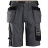 SNICKERS ALLROUNDWORK, STRETCH LOOSE FIT KORTE WERKBROEK MET HOLSTERZAKKEN, STAAL-GRIJS - ZWART (5804), MAAT 48