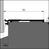 ALUMINIUM SLIJTSTRIP VOOR NAAR BUITENDRAAIENDE DEUREN ANB 7 / N7 THRESHOLD SEAL N7 100CM ELLEN