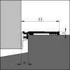 ALUMINIUM SLIJTSTRIP VOOR NAAR BUITENDRAAIENDE DEUREN ANB 6 / N6 THRESHOLD SEAL N6 100CM ELLEN
