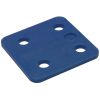 DRUKPLAAT / STELPLAAT ZONDER SLEUF KUNSTSTOF 70X70 4MM BLAUW