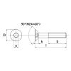BINNENZESKANTBOUT PLATKOP DIN 7991 A2 M4 X 10