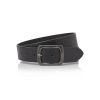 LEDEREN RIEM.  TIMBELT 707 ZWART 85CM