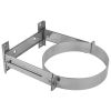 CONVESA KACHELPIJP DUBBELWANDIG RVS Ø 80 MM MUURBEUGEL VERLENGD 80-200 MM