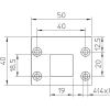 PLATTE SLUITPLAAT VOOR ESPAGNOLET 16MM 16/11 
